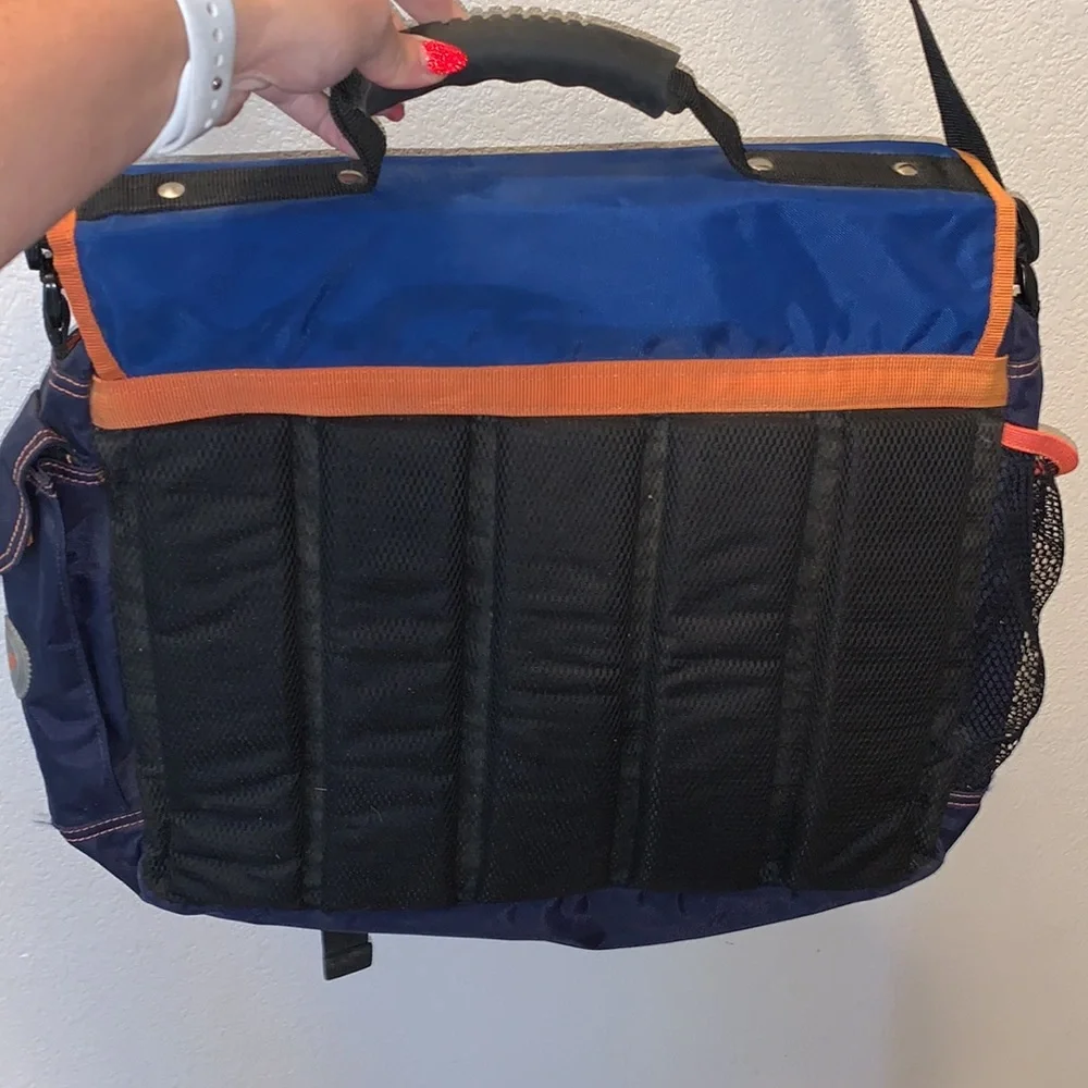Gap blue orange BSU colors college laptop bag